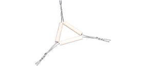 三角形，铁丝(16ga) galv. 采用纯粘土管杆
